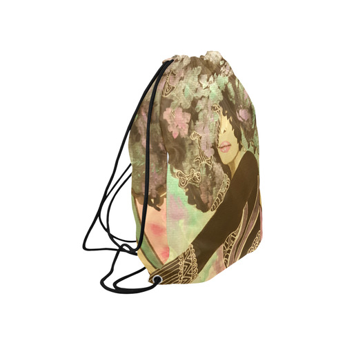 Blooming In Motion sling backpack Large Drawstring Bag Model 1604 (Twin Sides)  16.5"(W) * 19.3"(H)