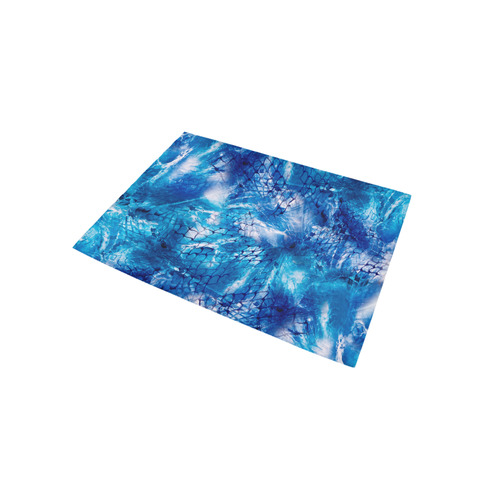 Blue Nautical Design Fishnet Print Rug Area Rug 5'x3'3''