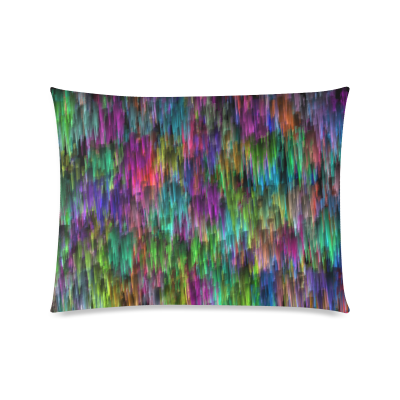 Rainbow Colors Custom Zippered Pillow Case 20"x26"(Twin Sides)