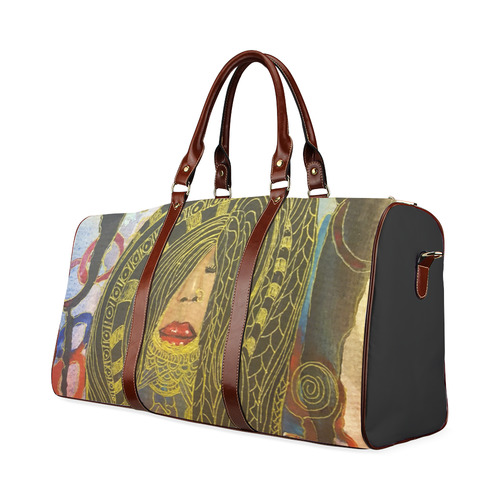 Abstract Lady 1  by Debra Brewer Waterproof Travel Bag/Small (Model 1639)