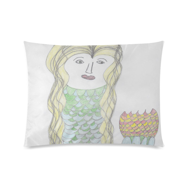 One Of A Kind Mermaid Custom Zippered Pillow Case 20"x26"(Twin Sides)