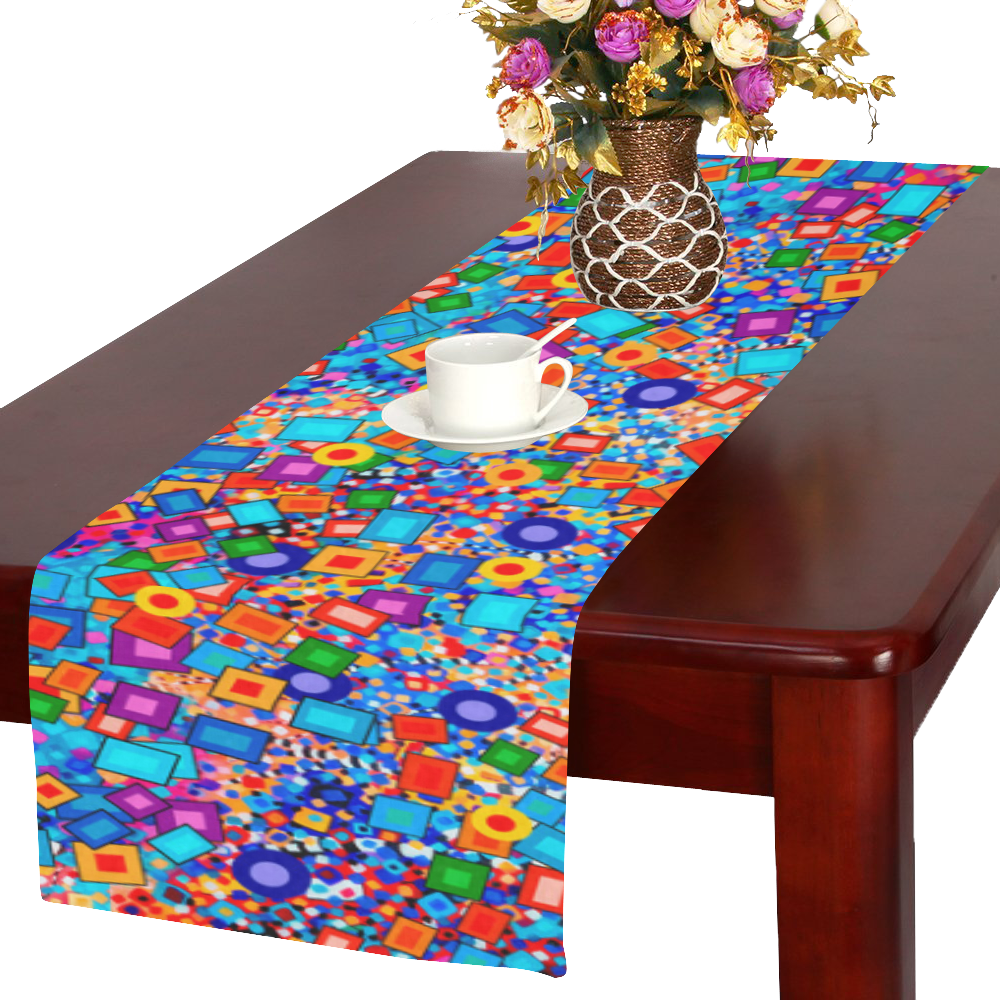Carnival Colors Decor Print Table Runner by Juleez Table Runner 16x72 inch