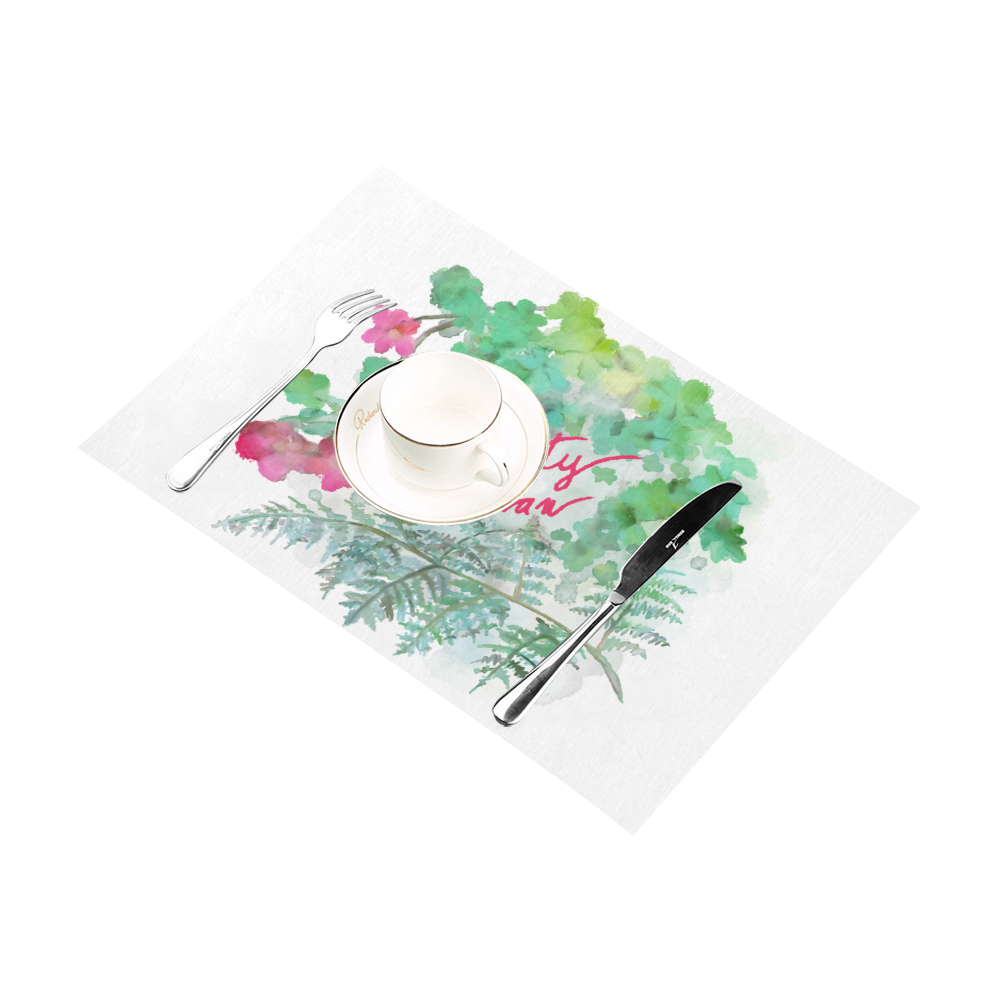 Nasty Woman, floral watercolor Placemat 12’’ x 18’’ (Set of 4)