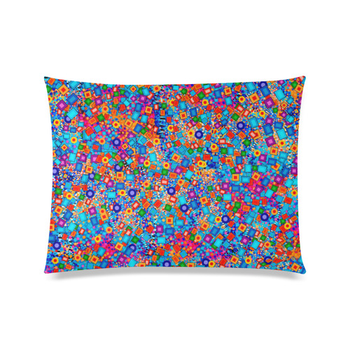 Carnival Colors Decor Pillow by Juleez Custom Zippered Pillow Case 20"x26"(Twin Sides)