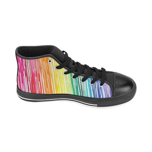 MELTED CRAYON High Top Canvas Shoes for Kid (Model 017)