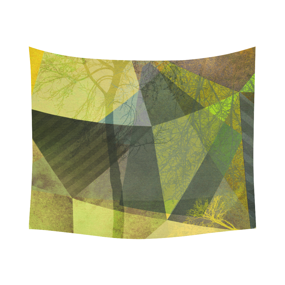 P24-C_Trees and Triangles_WT1 Cotton Linen Wall Tapestry 60"x 51"