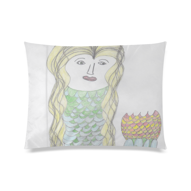 One Of A Kind Mermaid Custom Zippered Pillow Case 20"x26"(Twin Sides)