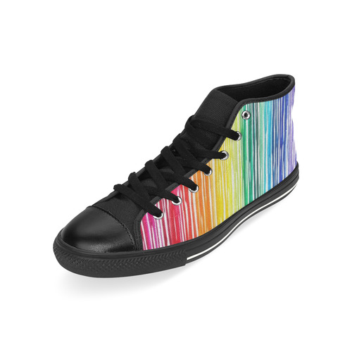 MELTED CRAYON High Top Canvas Shoes for Kid (Model 017)