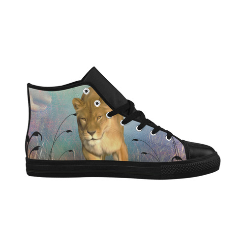 Wonderful lioness Aquila High Top Microfiber Leather Women's Shoes/Large Size (Model 032)
