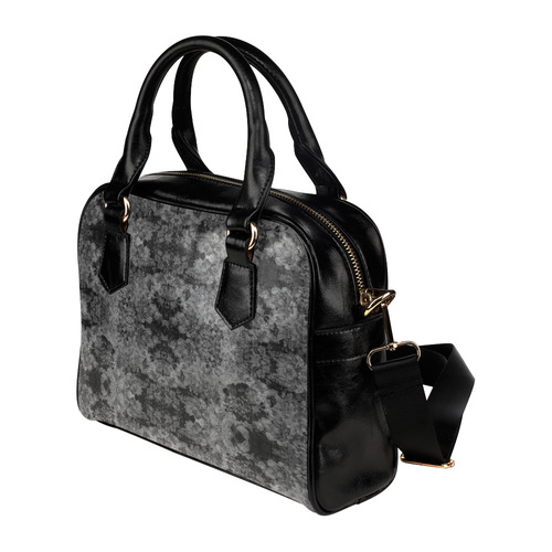 Floral Damask Dark Gray Shoulder Handbag (Model 1634)