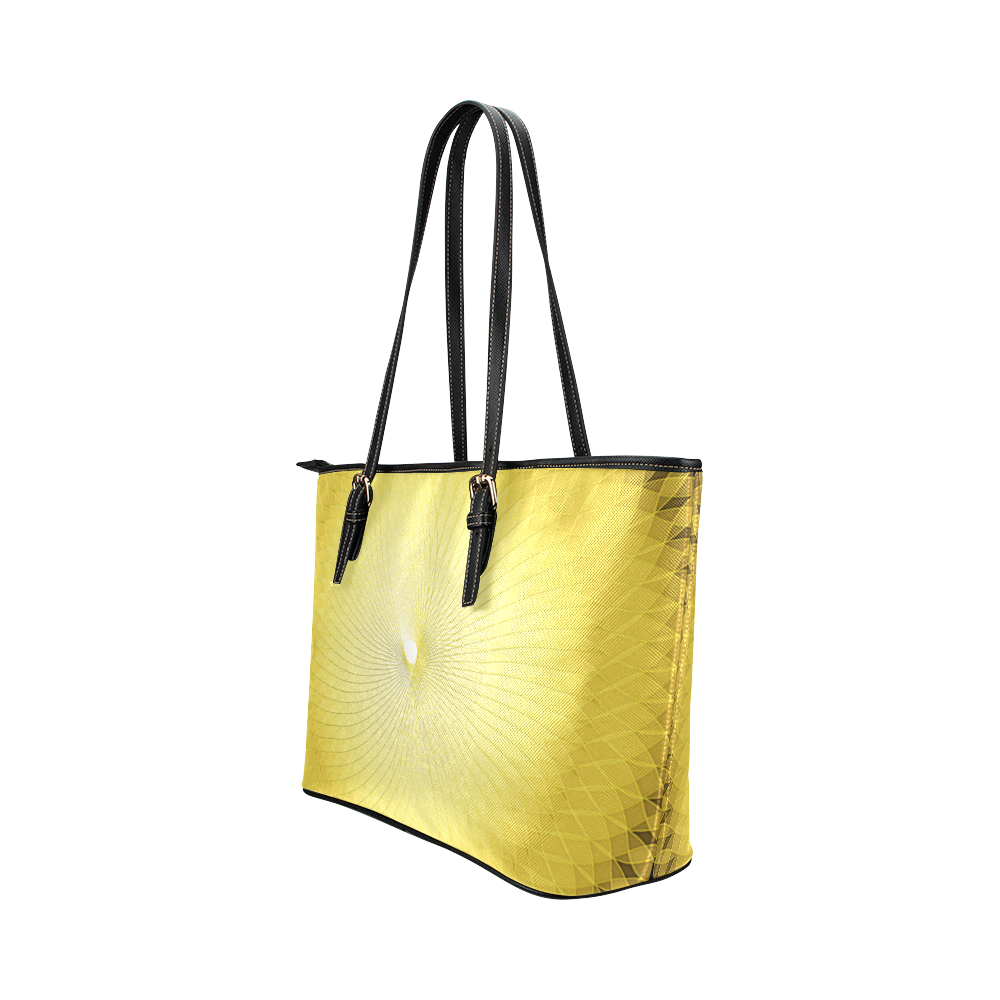 Yellow Plafond Leather Tote Bag/Large (Model 1651)