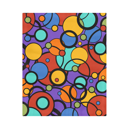 Pop Art Colorful Dot Print Duvet Cover Duvet Cover 86"x70" ( All-over-print)