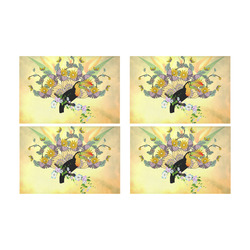 Toucan with flowers Placemat 12’’ x 18’’ (Four Pieces)