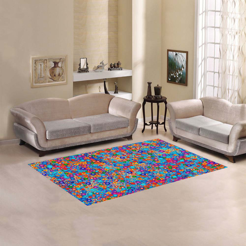 Carnival Colors Decor Print Rug by Juleez Area Rug 5'x3'3''