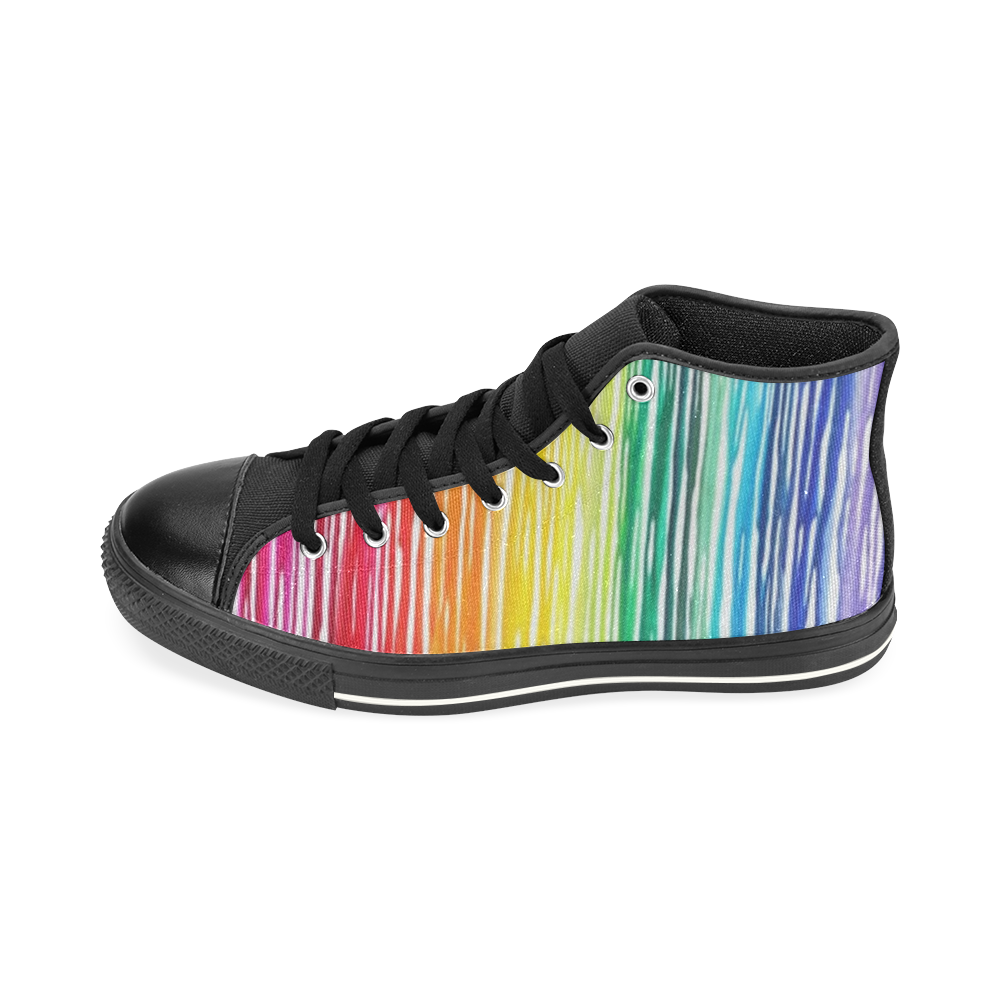 MELTED CRAYON High Top Canvas Shoes for Kid (Model 017)