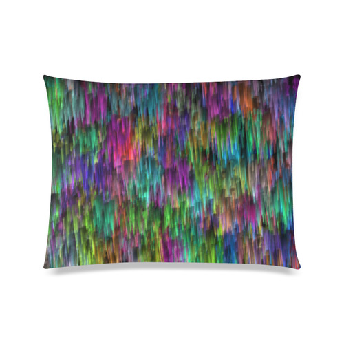Rainbow Colors Custom Zippered Pillow Case 20"x26"(Twin Sides)