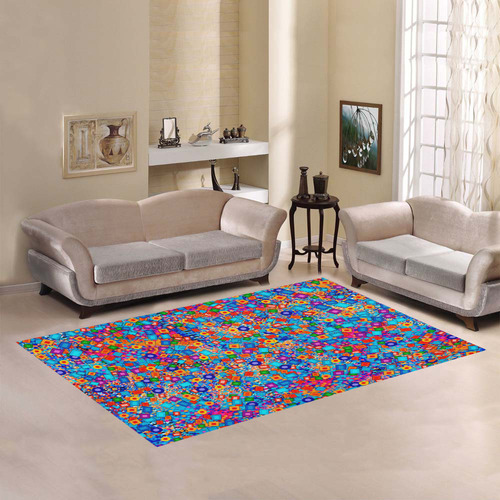 Carnival Colors Decor Print Rug by Juleez Area Rug7'x5'