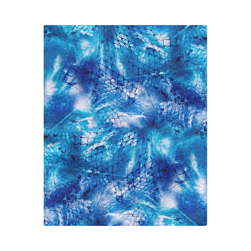 Blue Nautical Design Fishnet Print Duvet Cover Duvet Cover 86"x70" ( All-over-print)