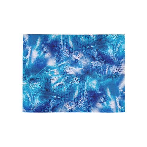 Blue Nautical Design Fishnet Print Rug Area Rug 5'3''x4'