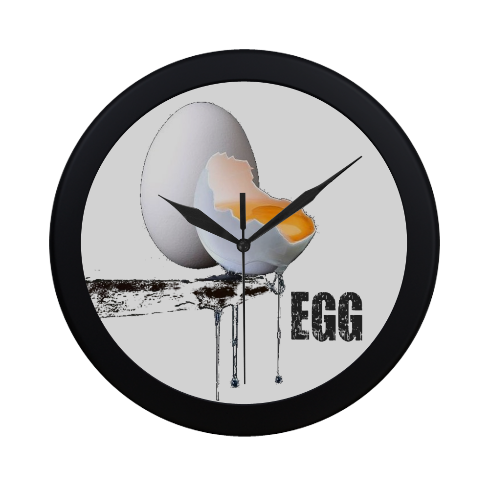 CRACKED EGG Circular Plastic Wall clock