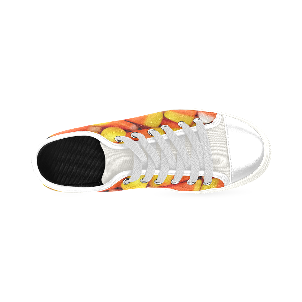 Candy Corn Low Top Canvas Shoes for Kid (Model 018)