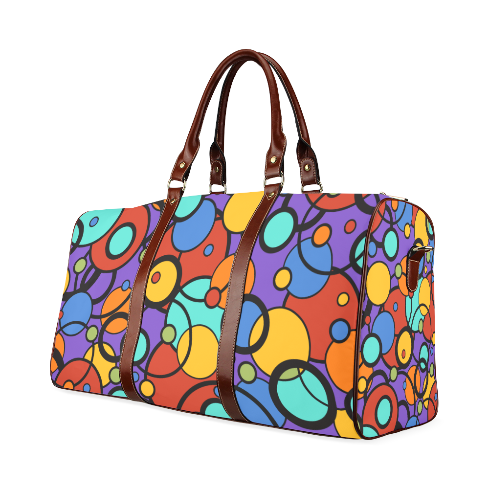 Pop Art Colorful Dot Print Travel Bag by Juleez Waterproof Travel Bag/Small (Model 1639)