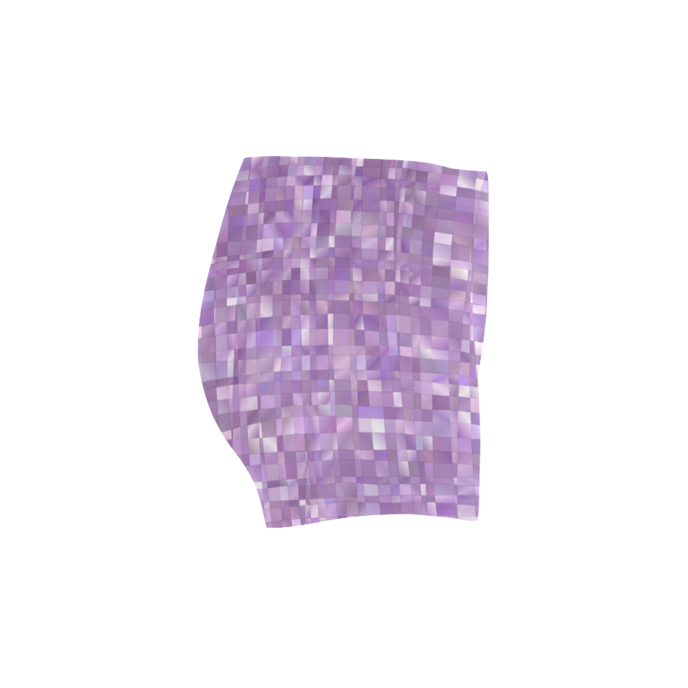 Purple Pearl Mosaic Briseis Skinny Shorts (Model L04)