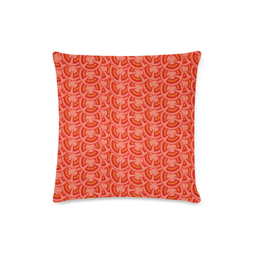 Tomato Pattern Custom Zippered Pillow Case 16"x16"(Twin Sides)