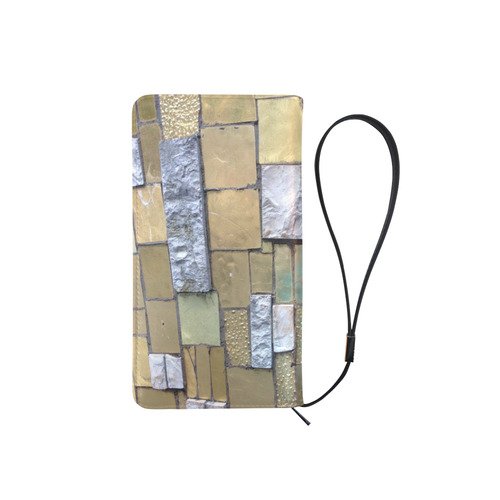 Gold Marble Tile Photo Men's Clutch Purse （Model 1638）