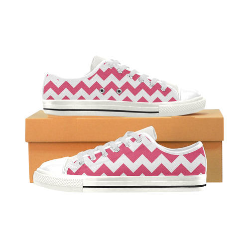 Chevron Low Top Canvas Shoes for Kid (Model 018)