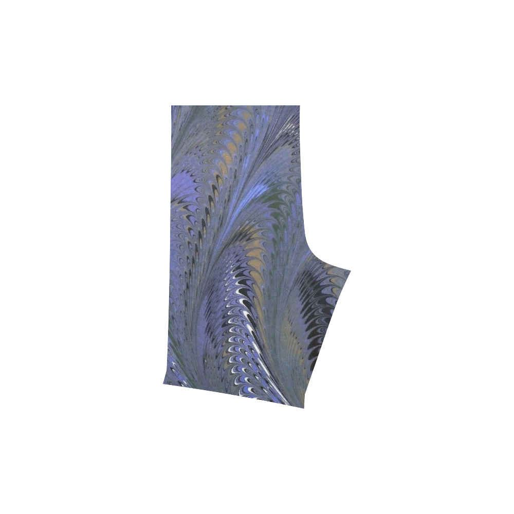 Retro Marbleized Waves Blue Men's Swim Trunk (Model L21)