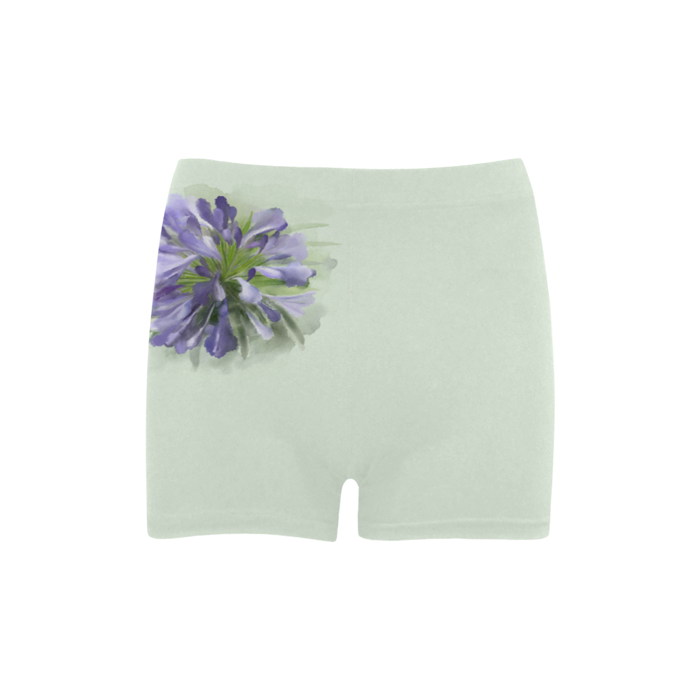 Delicate Purple Flower, floral watercolor Briseis Skinny Shorts (Model L04)