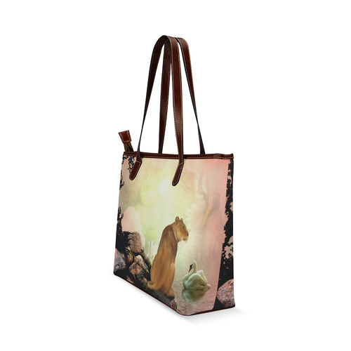 Awesome lioness in a fantasy world Shoulder Tote Bag (Model 1646)