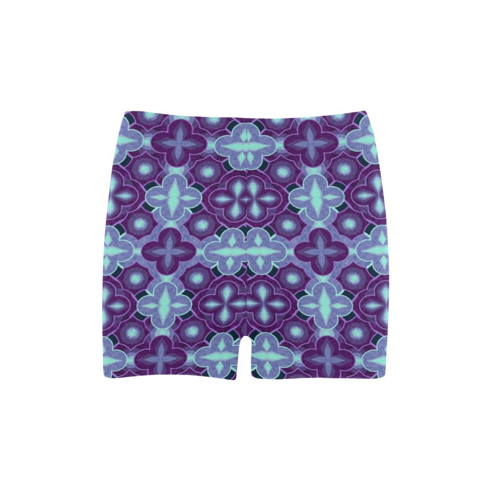 Purple blue seamless pattern Briseis Skinny Shorts (Model L04)