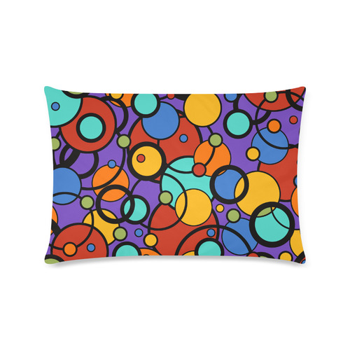 Pop Art Colorful Dot Print Pillow by Juleez Custom Zippered Pillow Case 16"x24"(Twin Sides)