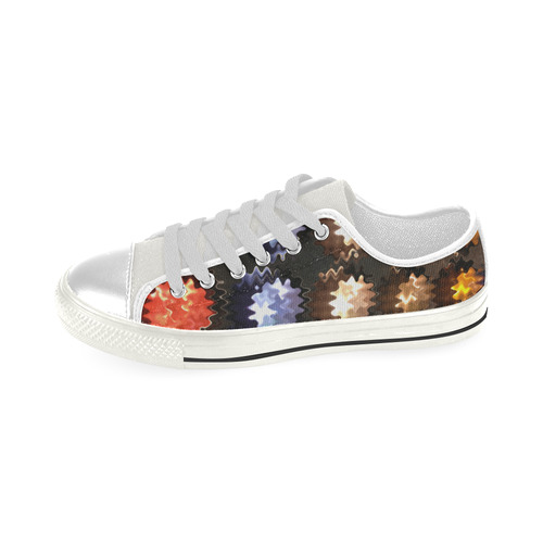 Color Burst Low Top Canvas Shoes for Kid (Model 018)