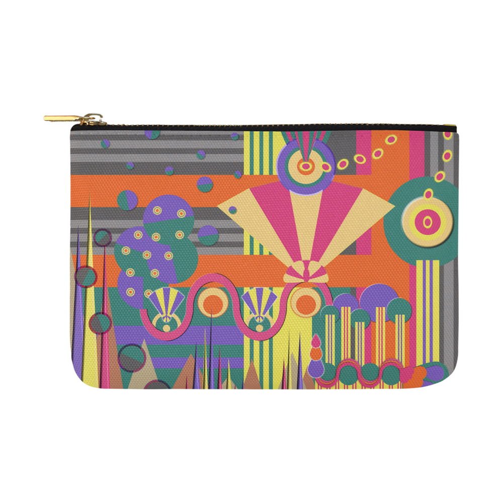Art Deco Shapes and Colours Carry-All Pouch 12.5''x8.5''