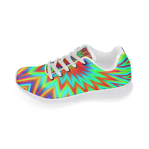 Red Yellow Blue Green Retro Colorful Explosion Women’s Running Shoes (Model 020)