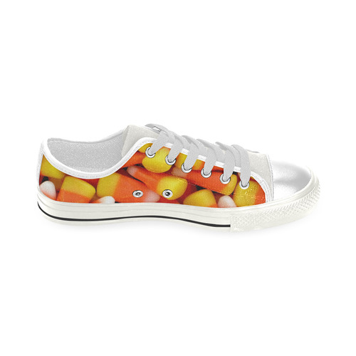 Candy Corn Low Top Canvas Shoes for Kid (Model 018)