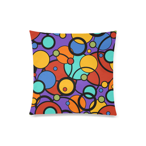 Pop Art Colorful Dot Print Decor Pillow by Juleez Custom Zippered Pillow Case 20"x20"(Twin Sides)