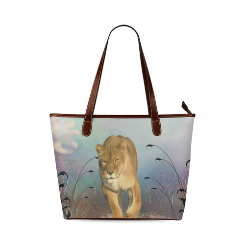 Wonderful lioness Shoulder Tote Bag (Model 1646)