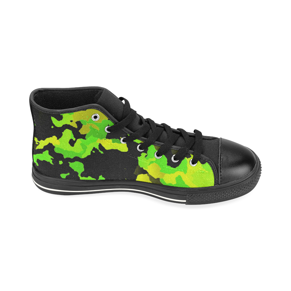 new modern camouflage E by JamColors High Top Canvas Women's Shoes/Large Size (Model 017)