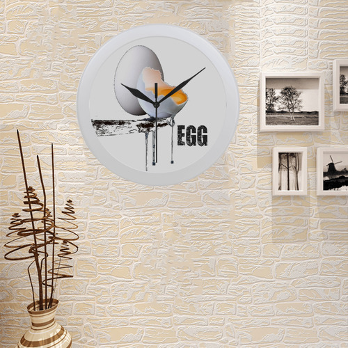 CRACKED EGG Circular Plastic Wall clock