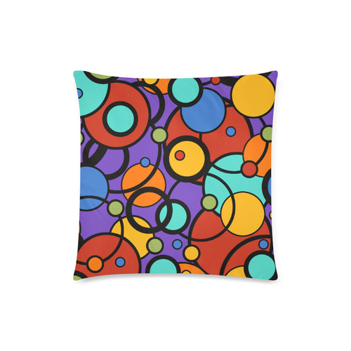Pop Art Colorful Dot Print Square Pillow by Juleez Custom Zippered Pillow Case 18"x18"(Twin Sides)