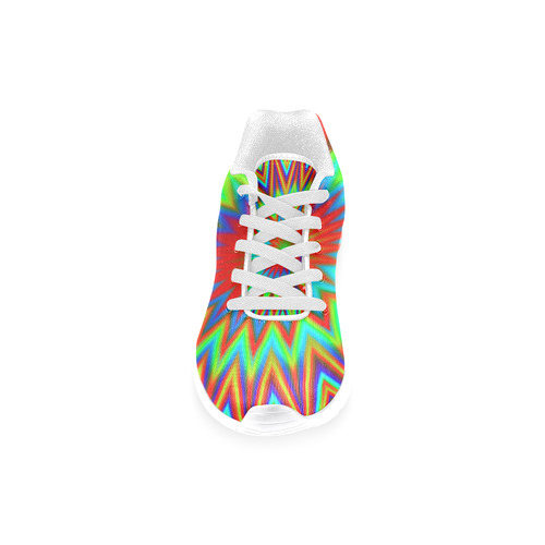 Red Yellow Blue Green Retro Colorful Explosion Women’s Running Shoes (Model 020)