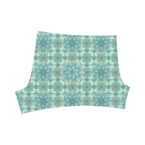 Turquoise Happiness, Lotus pattern Briseis Skinny Shorts (Model L04)