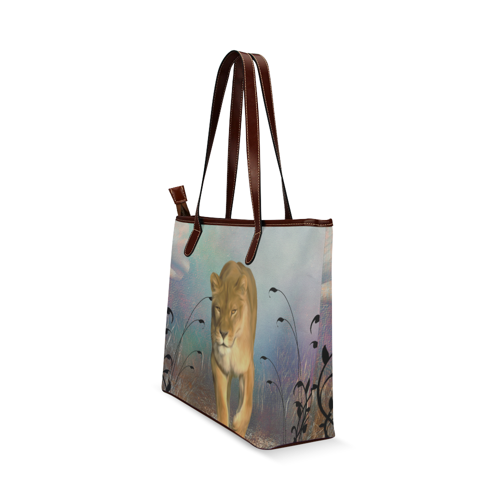 Wonderful lioness Shoulder Tote Bag (Model 1646)