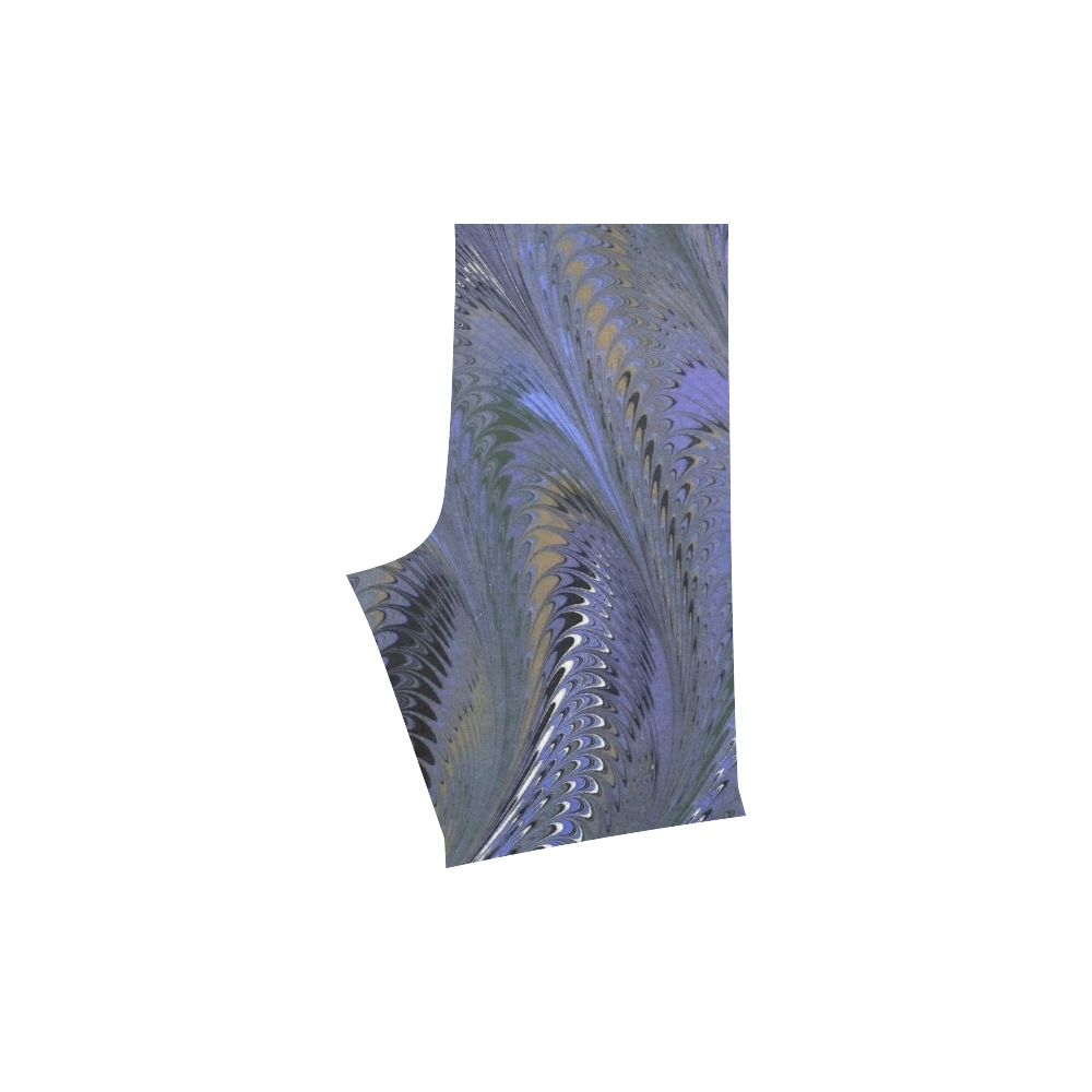 Retro Marbleized Waves Blue Men's Swim Trunk (Model L21)