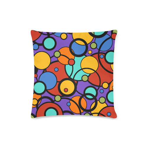 Pop Art Colorful Dot Print Square Accent Pillow by Juleez Custom Zippered Pillow Case 16"x16"(Twin Sides)