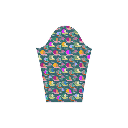 Simply Geometric Cute Birds Pattern Colored Round Collar Dress (D22)